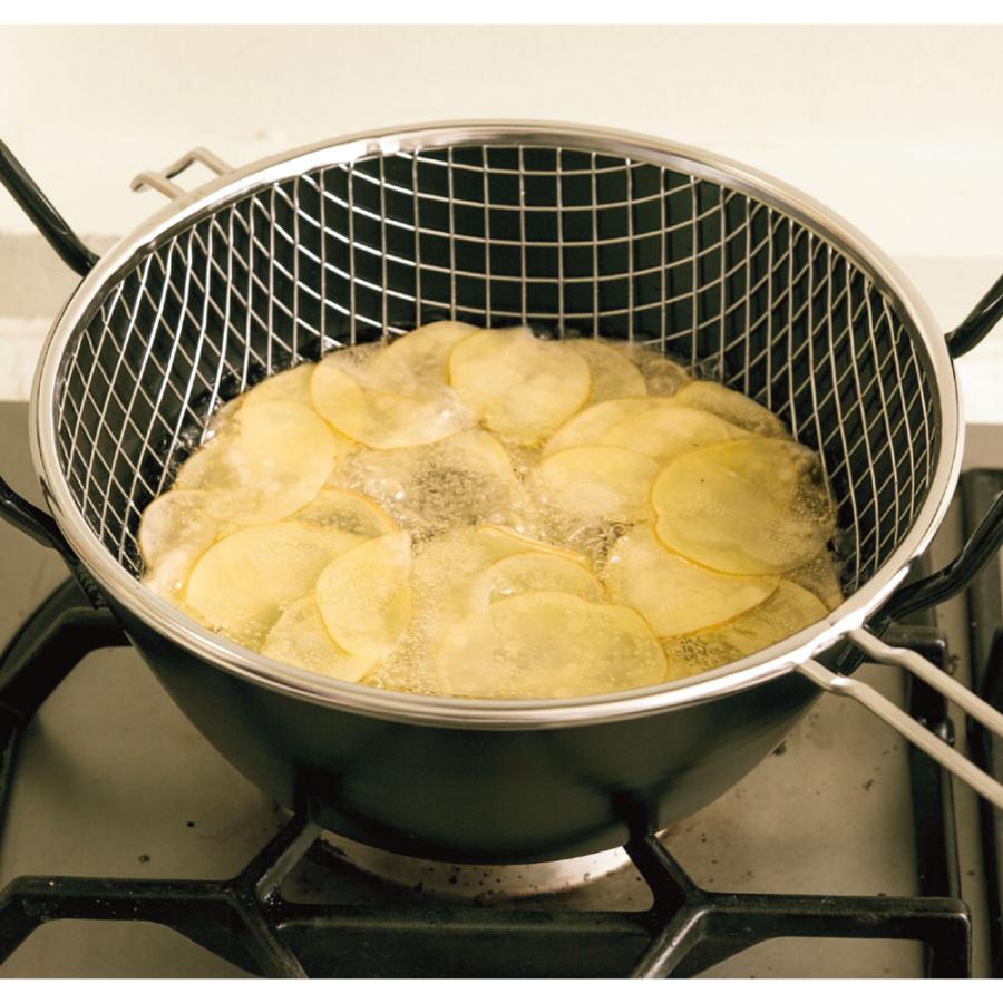 dinos（ディノス） ラバーゼ/la base ≪直径22cm≫ 鉄の揚げ鍋3点