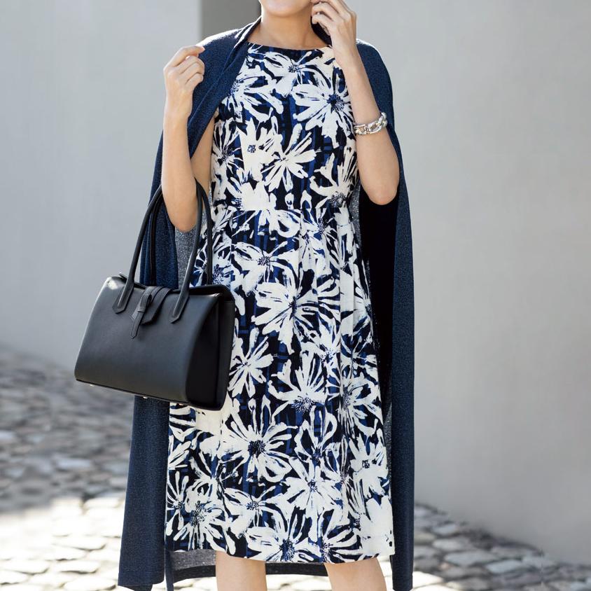 ファッション ワンピース チュニック プリント 柄ワンピース ビンダ社 フラワープリント ワンピース Pc0040 ディノス Paypayモール店 通販 Paypayモール