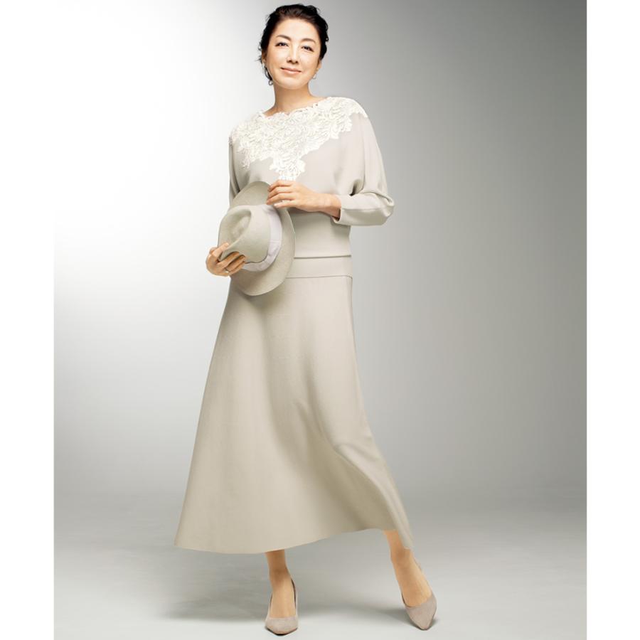 ファッション トップス ファッション プリント 柄トップス イタリア糸 フランスレースシリーズ ニットプルオーバー レディースファッション ディノス トップス 通販 店 おしゃれ通販