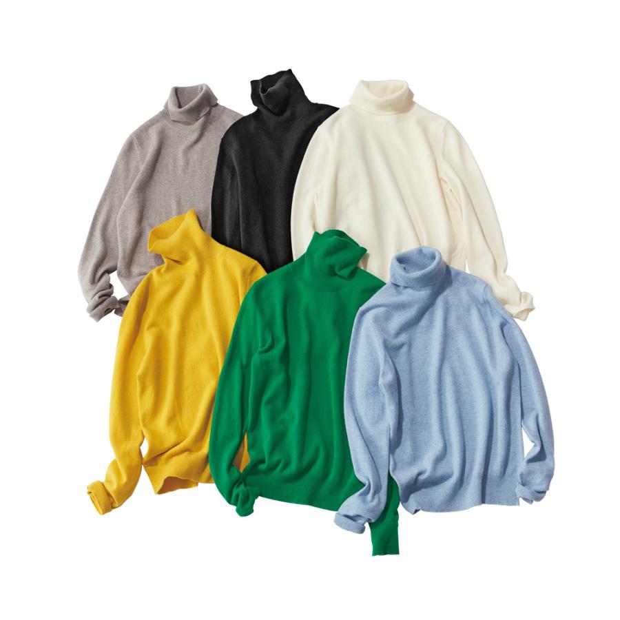 dinos（ディノス） カシミヤニット タートルネック プルオーバー