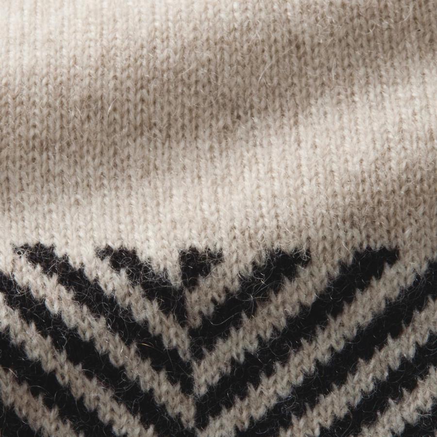 dinos（ディノス） カシミヤニット ヘリンボーンジャカード プル