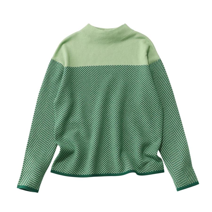 dinos（ディノス） カシミヤニット ヘリンボーンジャカード プル