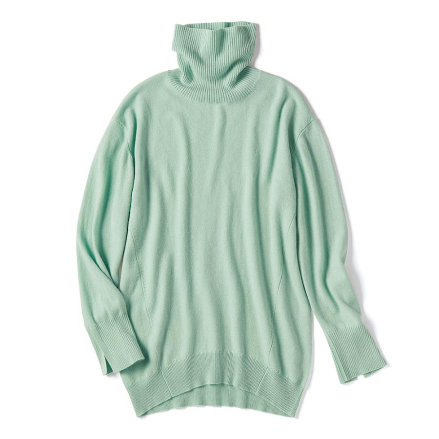 dinos（ディノス） ウールカシミヤ コクーンフォルム プルオーバー