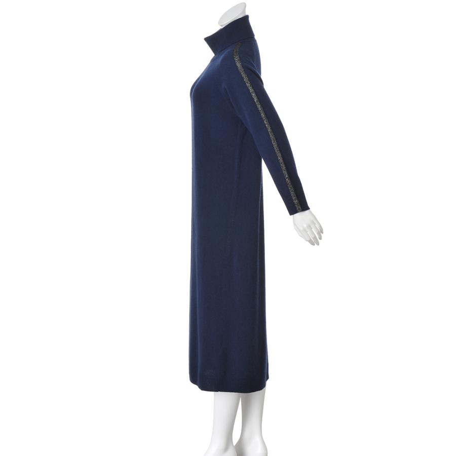 dinos（ディノス） ラメライン入り ウールカシミヤ ワンピース