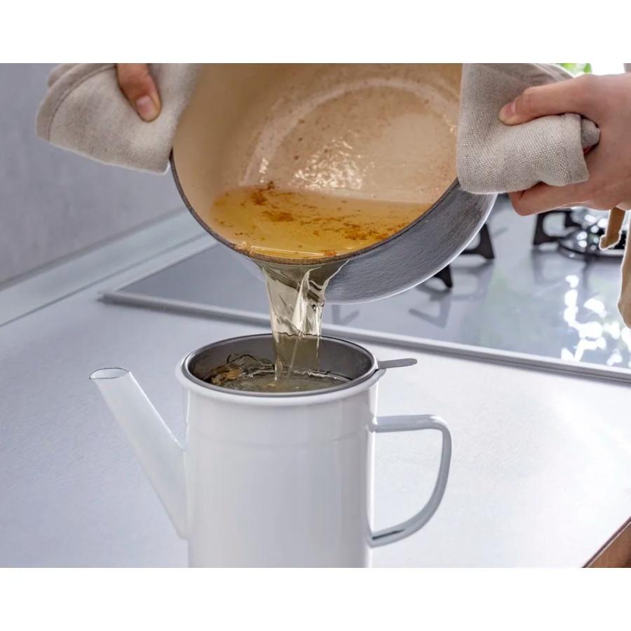 野田琺瑯（noda horo） 野田琺瑯のオイルポット&活性炭カートリッジ