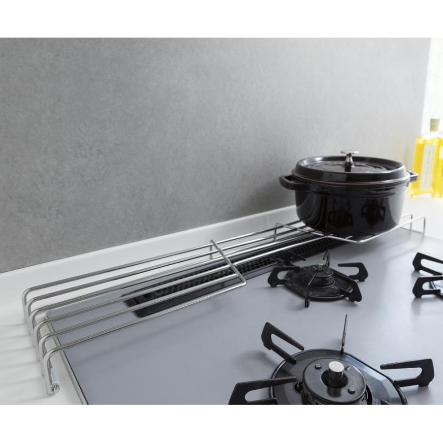 キッチン 家電 キッチン収納 水切り シンク下 コンロまわり収納 オールステンレス頑丈コンロ奥ラック