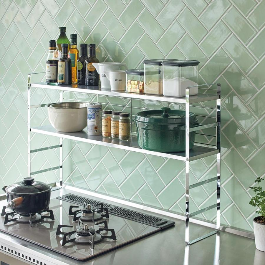 ポイント10倍 キッチン 家電 キッチン収納 水切り シンク下 コンロまわり収納 幅75cm ステンレス頑丈コンロ奥シェルフ H 驚きの値段 Aleefsurgical Com