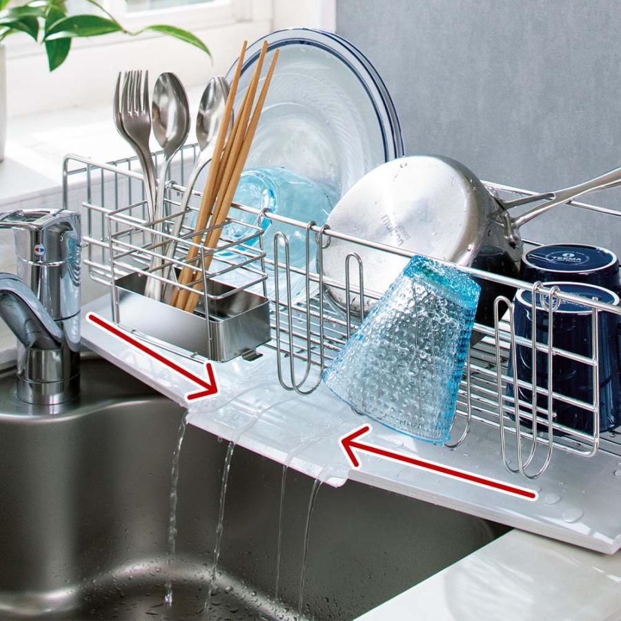 dinos（ディノス） 水切りラック シンク横 水切りかご 水切り籠 ラック