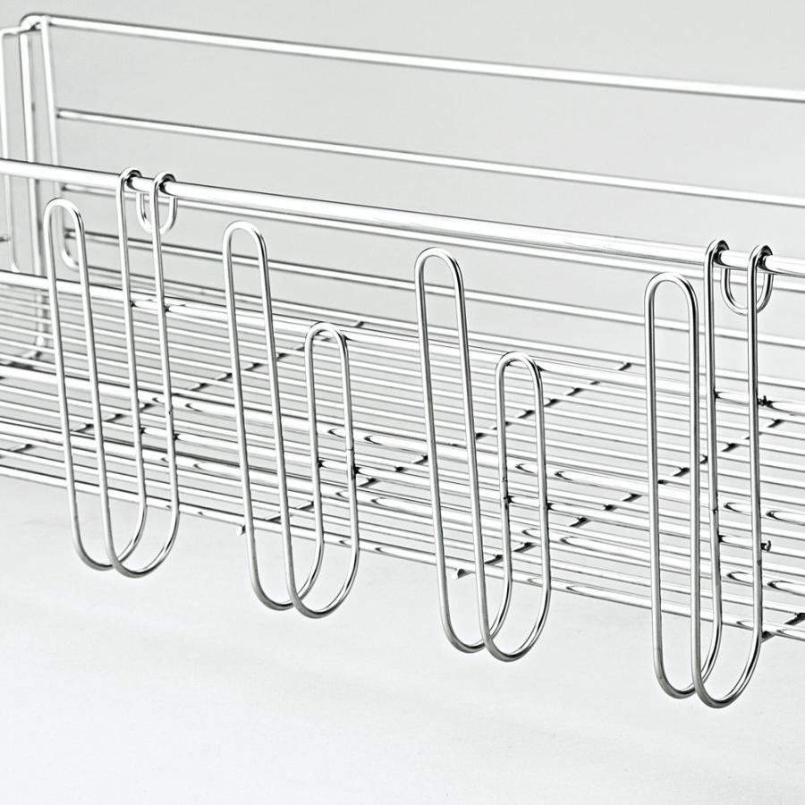 70 以上節約 キッチン 家電 キッチン収納 水切り 水切りかご ラック シンクに渡せる水切り スリムロングハイサイズ フッ素加工トレー付き 400円 Whitesforracialequity Org