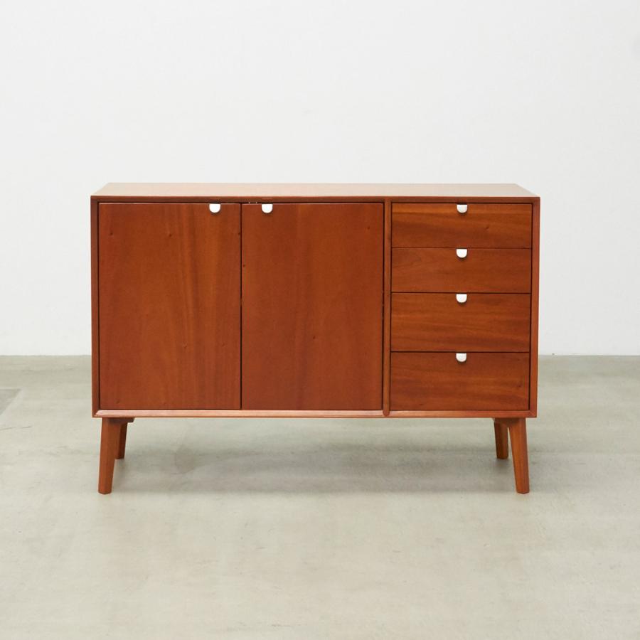 北欧ヴィンテージ風 Vカットデザイン／キャビネット サイドボード 最終価格 dinos（ディノス） 北欧ヴィンテージ風Vカットデザイン リビングボード