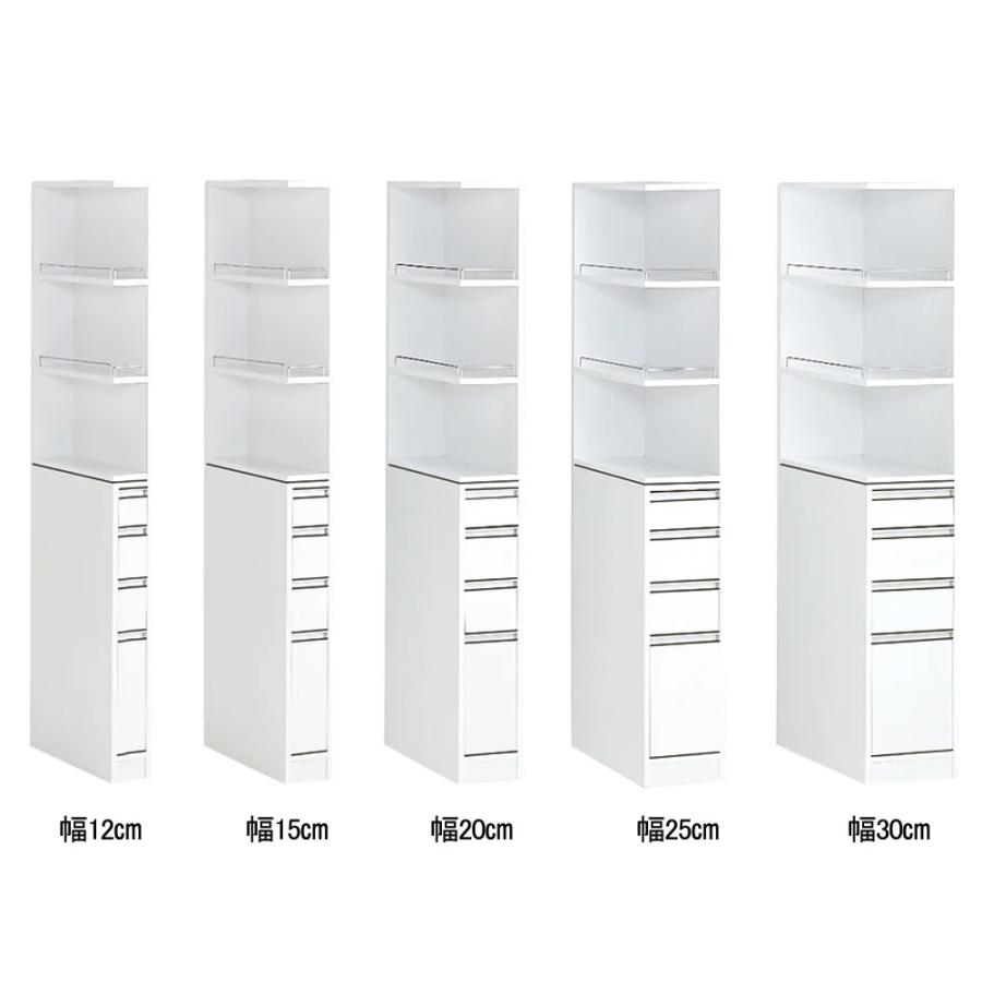 【新品】キッチン すき間収納 2面オープン 棚 幅25cm ストッカー 隙間収納 dinos（ディノス） ［幅25奥行55cm］ 取り出しやすい2面オープンすき間