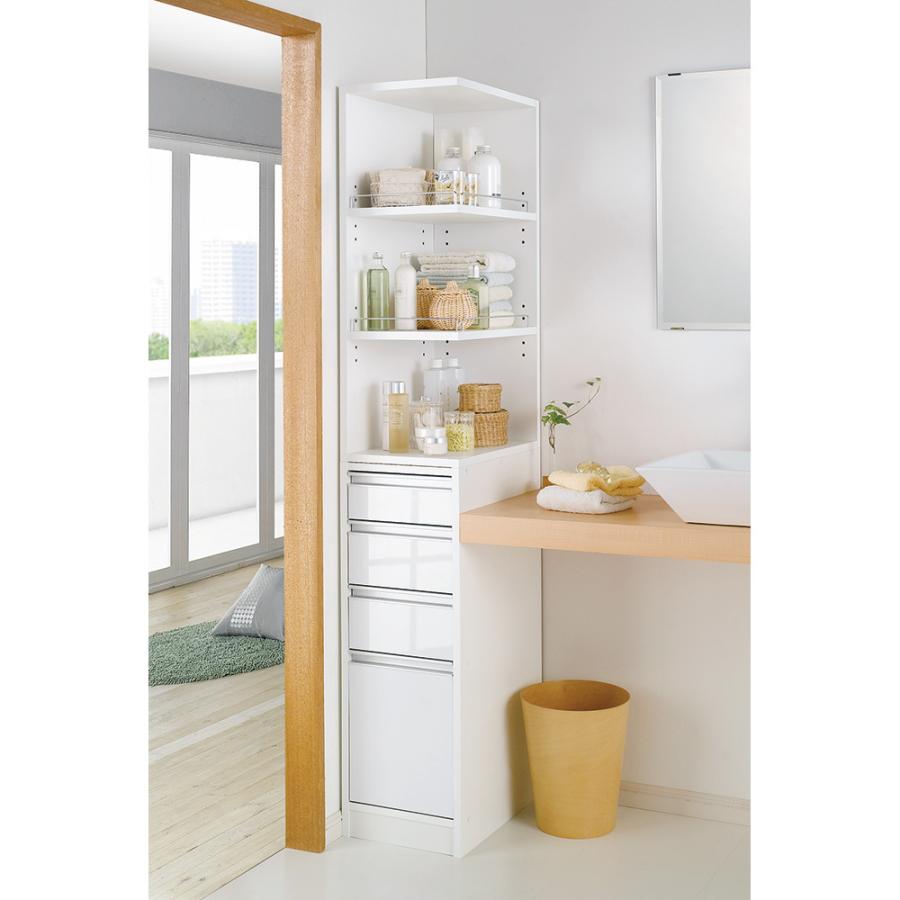 家具 収納 トイレ収納 洗面所収納 取り出しやすい2面オープンすき間収納庫 奥行44 5cm 幅15cm ディノス Paypayモール店 通販 Paypayモール