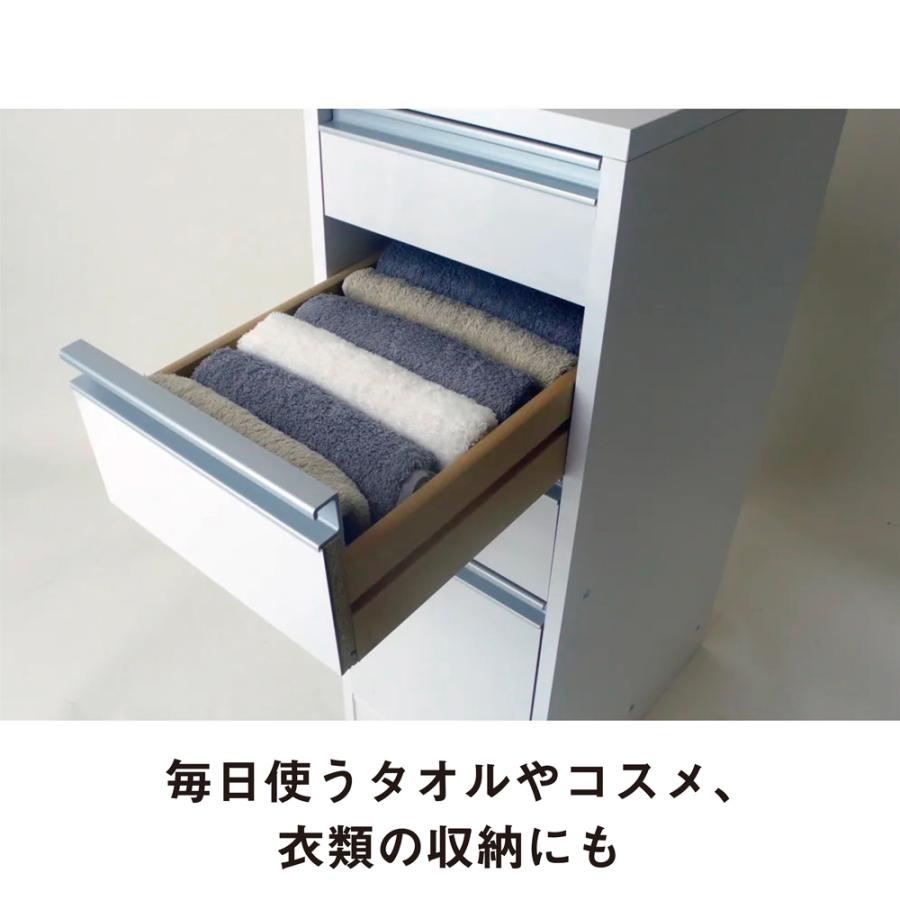 dinos サイズが豊富な光沢すき間収納庫 幅25cm・奥行55cm