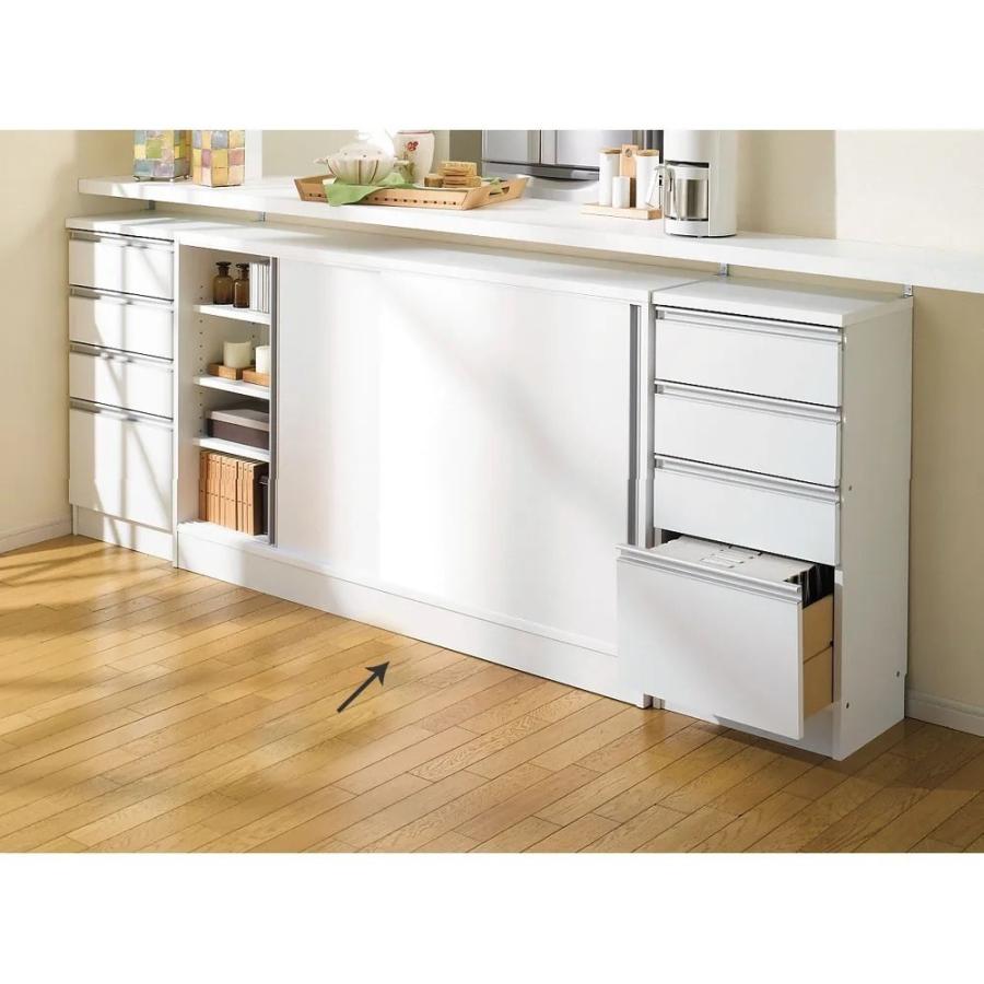 dinos（ディノス） ストレートカウンター下引き戸収納庫 幅90 奥行20cm