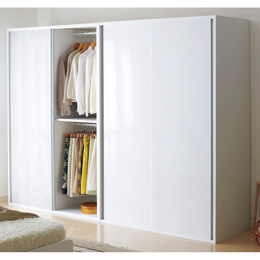 dinos（ディノス） 光沢仕上げ 引き戸ロッカー 幅150cm 衣類収納