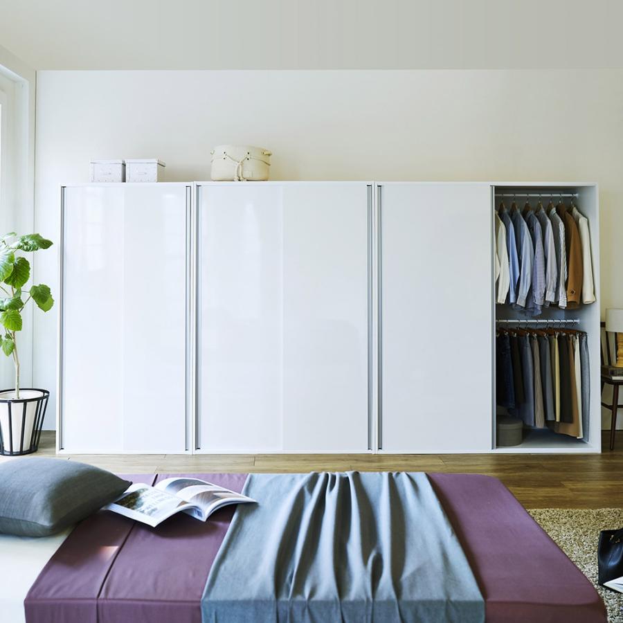 dinos（ディノス） 光沢仕上げ 引き戸ロッカー 幅150cm 衣類収納