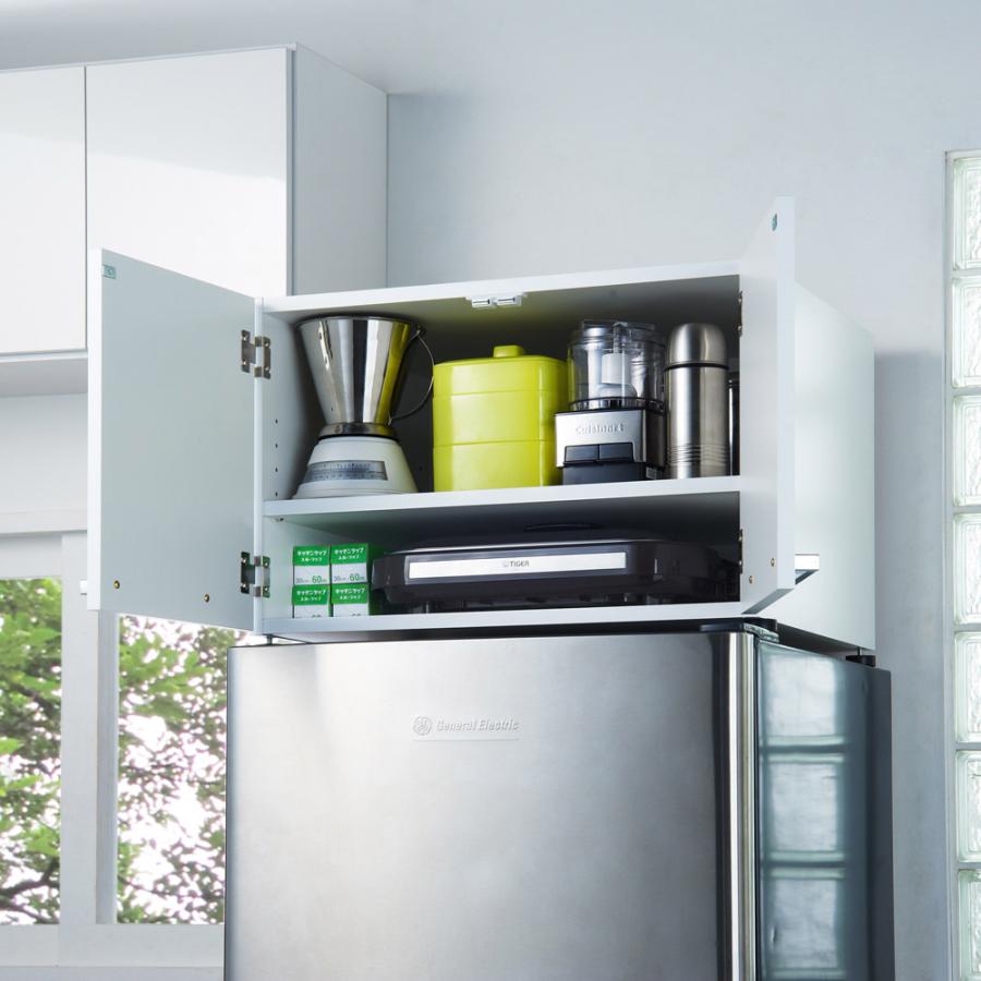 dinos 光沢仕上げ冷蔵庫上置き 組立不要 光沢仕上げ冷蔵庫上置き 奥行35.5高さ45.5cm 通販 - ディノス