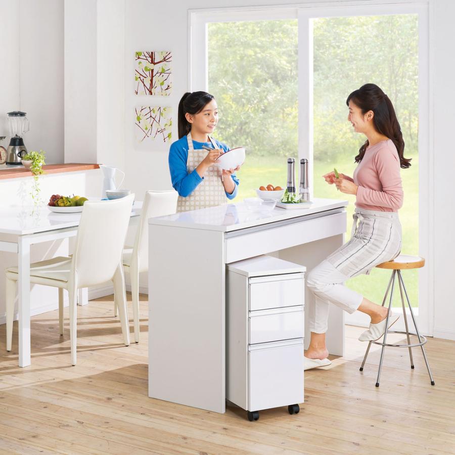 dinos（ディノス） 間仕切りキッチンカウンター カウンターデスク 幅