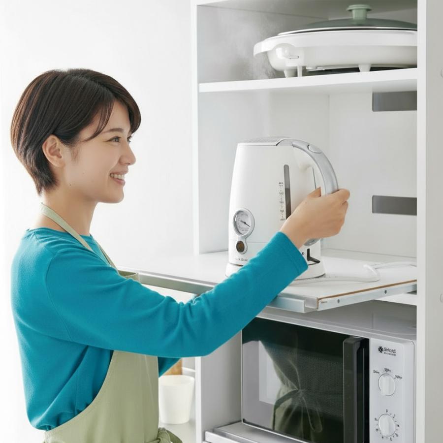 dinos（ディノス） 奥行スリム 幅が選べる 省スペース家電収納庫 幅