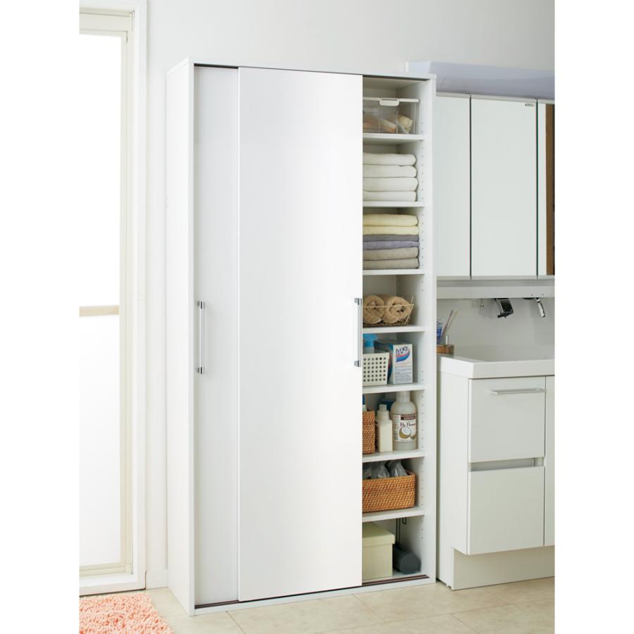 dinos（ディノス） すっきり隠せる薄型引き戸収納庫 幅90cm トイレ