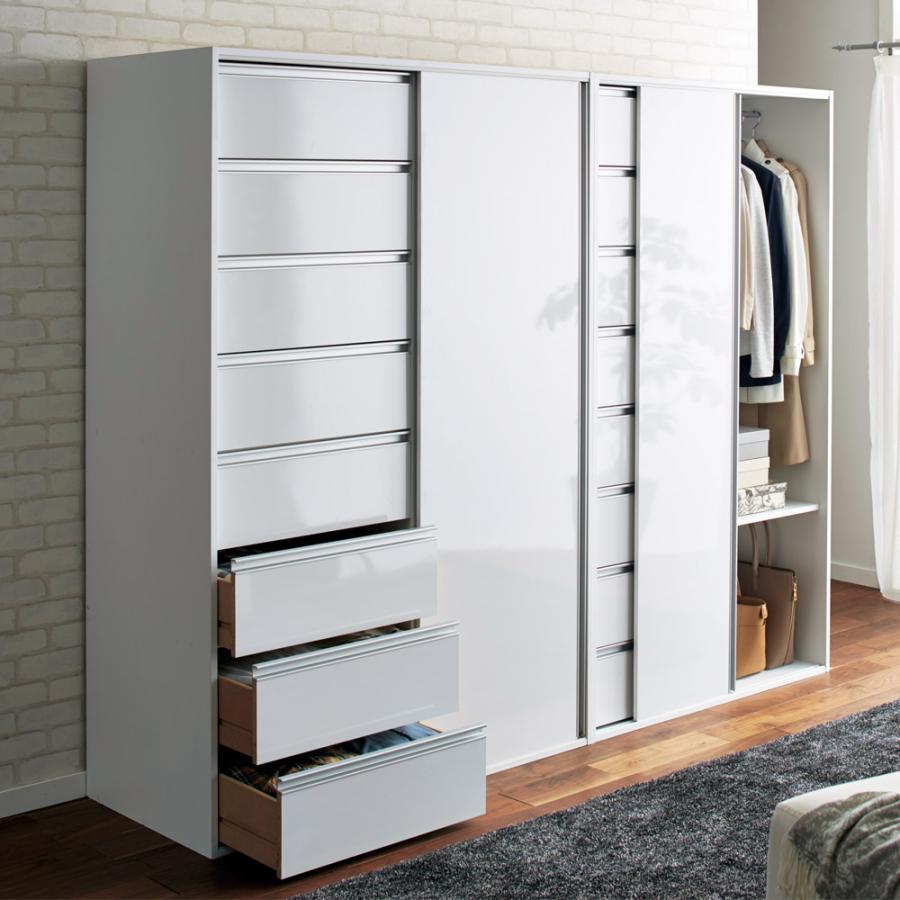 dinos（ディノス） 衣類をまとめて収納できる光沢仕上げタワーチェスト