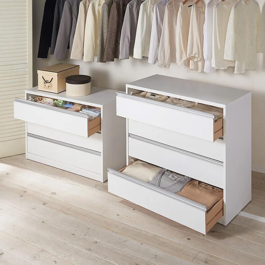 dinos ディノス クローゼットチェスト 幅90cm・3段 H65314 クローゼットチェスト（隠しキャスター付き） 幅90cm・3段 通販