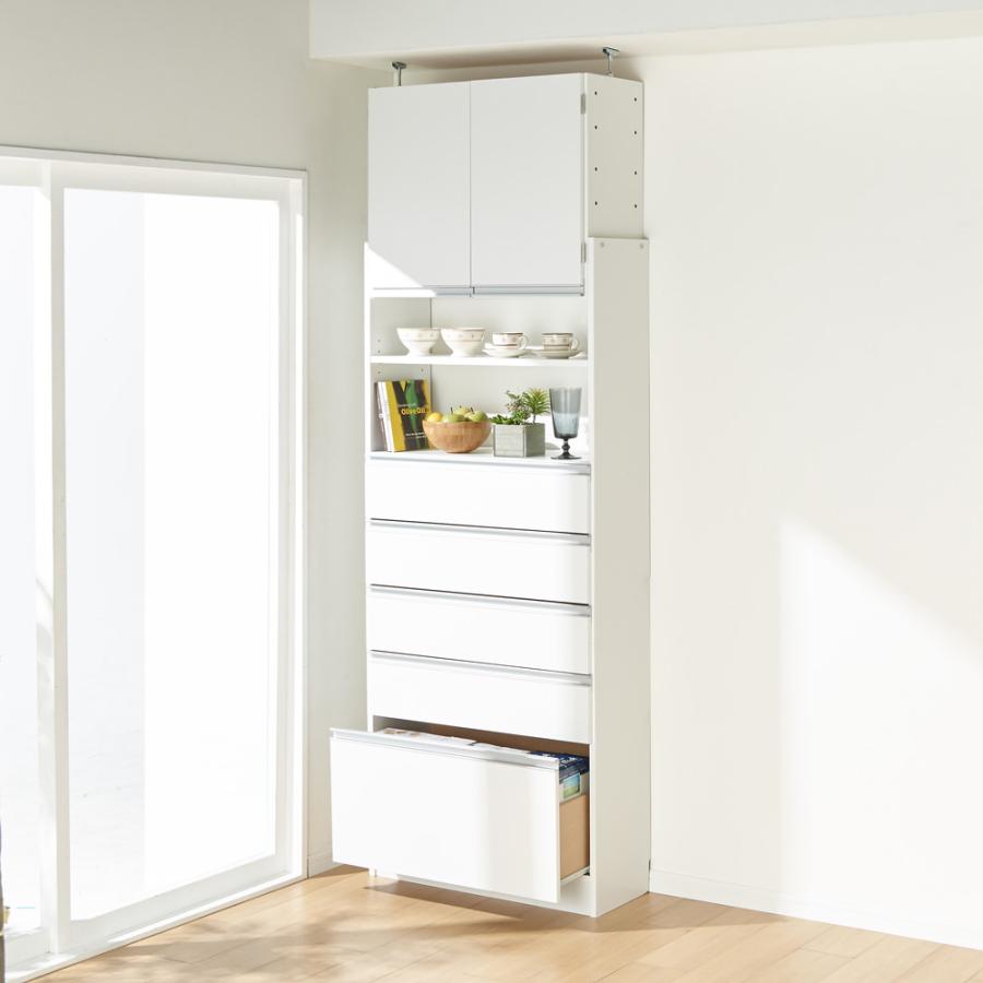 dinos（ディノス） 薄型で省スペースキッチン突っ張り収納庫 チェスト