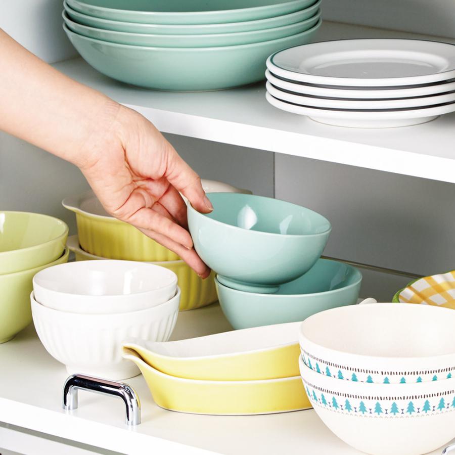 dinos（ディノス） 食器が探しやすく取り出しやすい食器棚 幅75cm