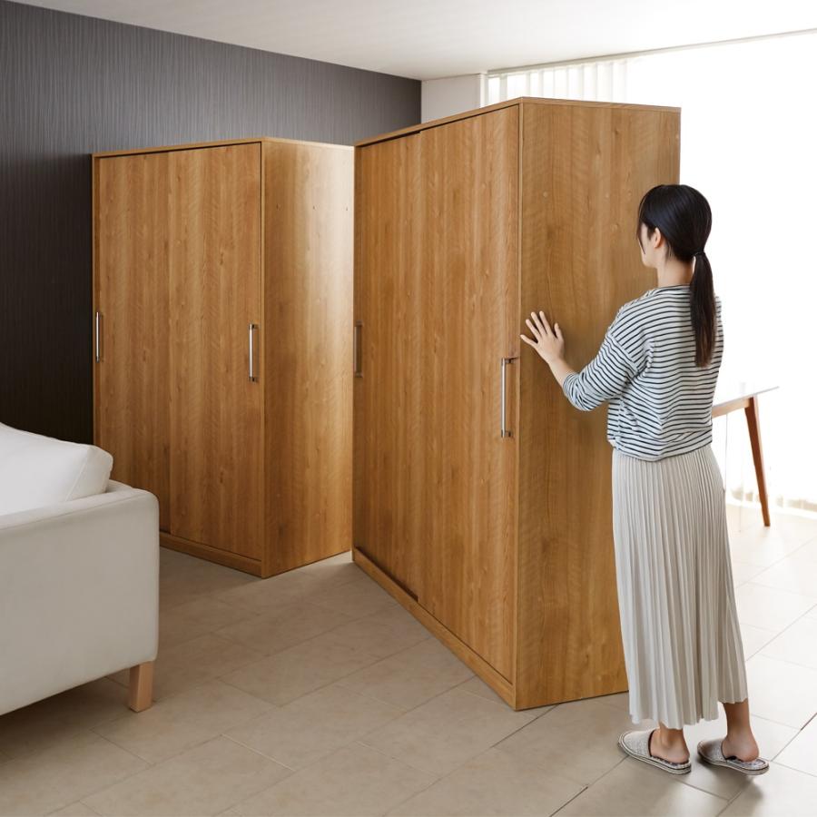 dinos（ディノス） 隠しキャスター付き間仕切りワードローブ 幅120cm