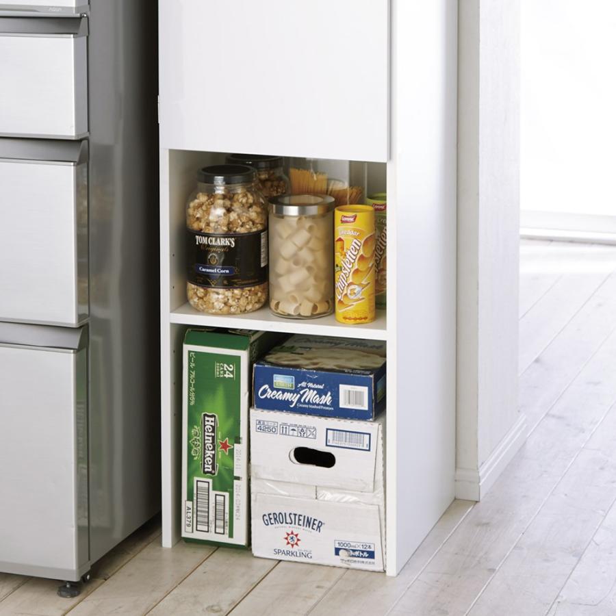 家具 収納 キッチン収納 セール特別価格 食器棚 キッチンストッカー 幅25cm ゴミ箱上を活用できる下段オープンすき間収納庫 食品ストッカー