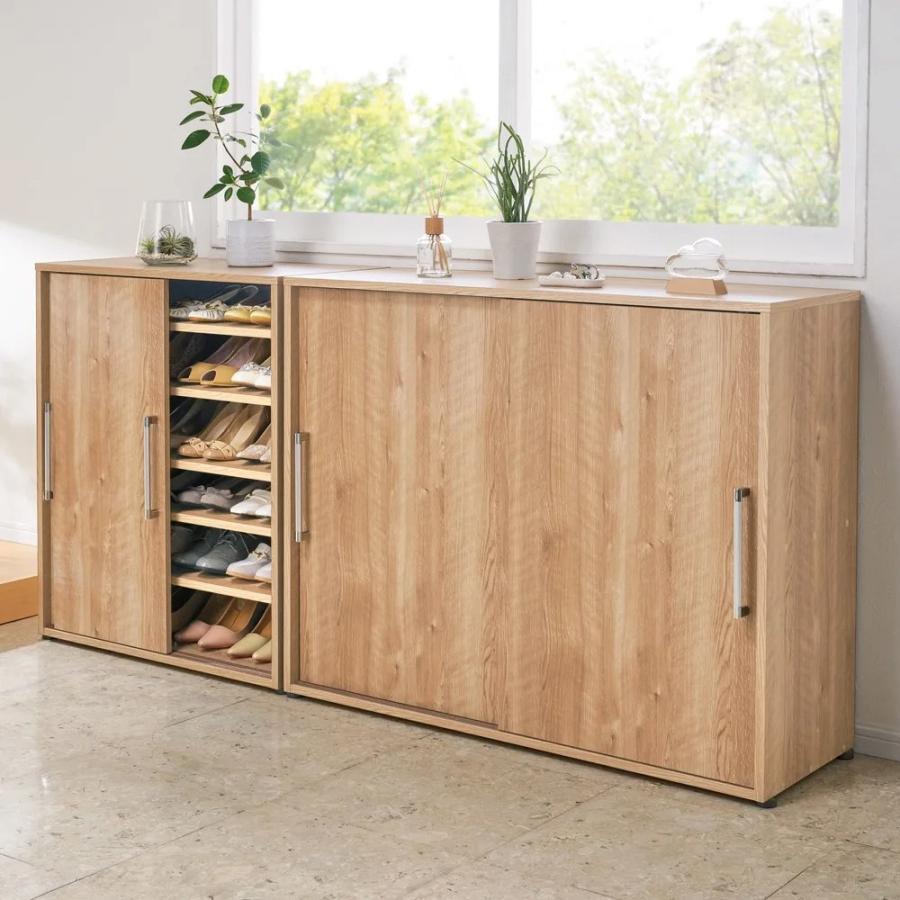 昭和30年代　レトロ　木製下駄箱　棚　引き戸 昭和レトロ】下駄箱 シューズボックス 靴箱 完成品 引き戸