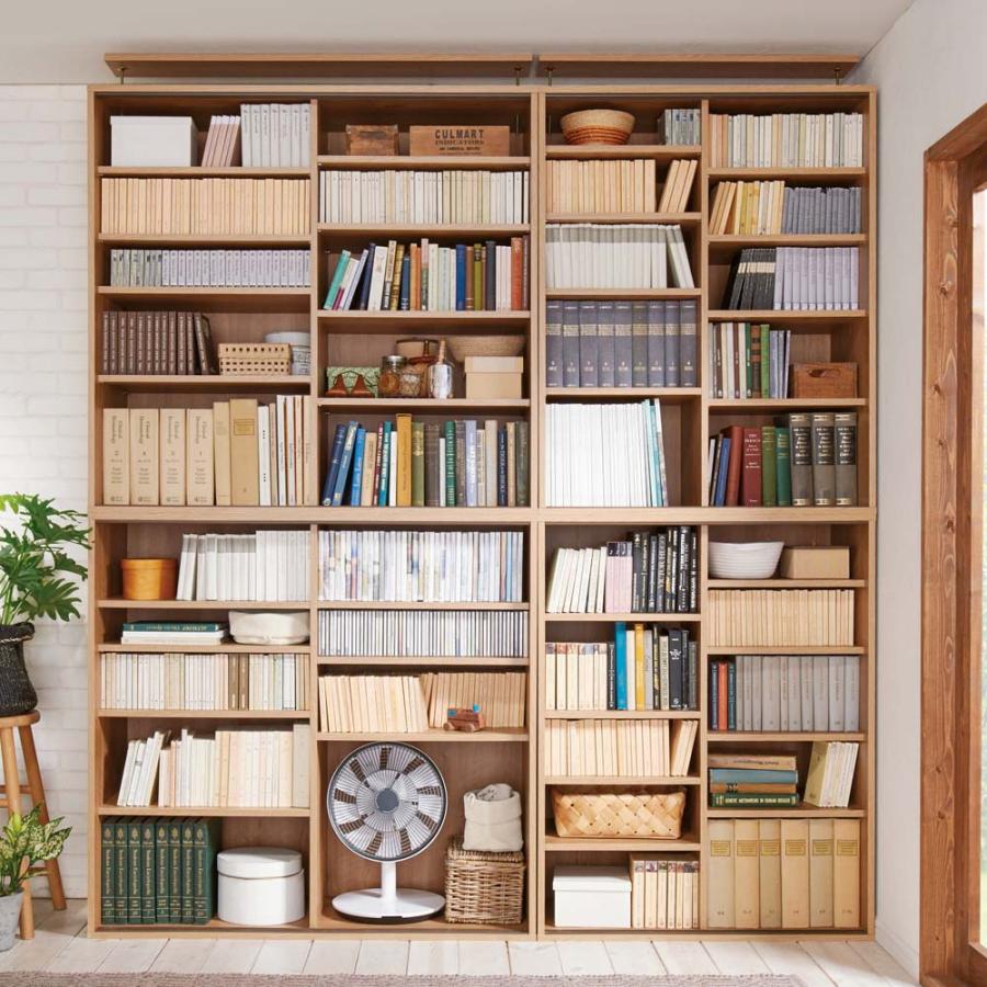 dinos（ディノス） 大量収納が自慢の引き戸式本棚 幅90本体高さ114cm