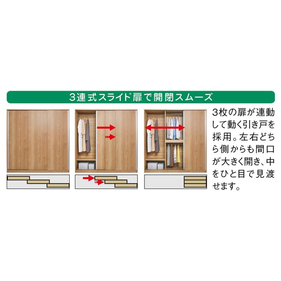 dinos（ディノス） 【ディノス最大級の大型ワードローブ】大量収納3枚