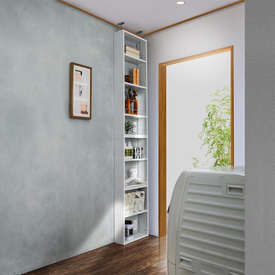 dinos（ディノス） 通路にも置きやすい薄型突っ張りラック 幅45cm奥行