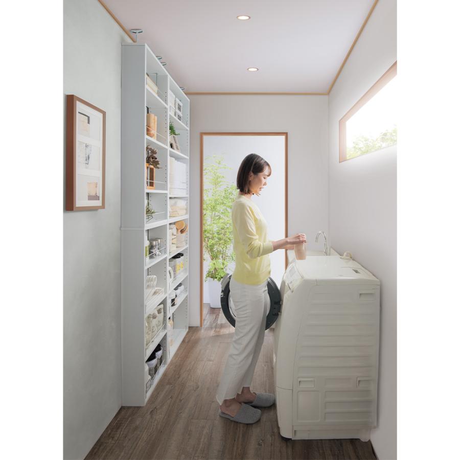 dinos（ディノス） 通路にも置きやすい薄型突っ張りラック 幅45cm奥行