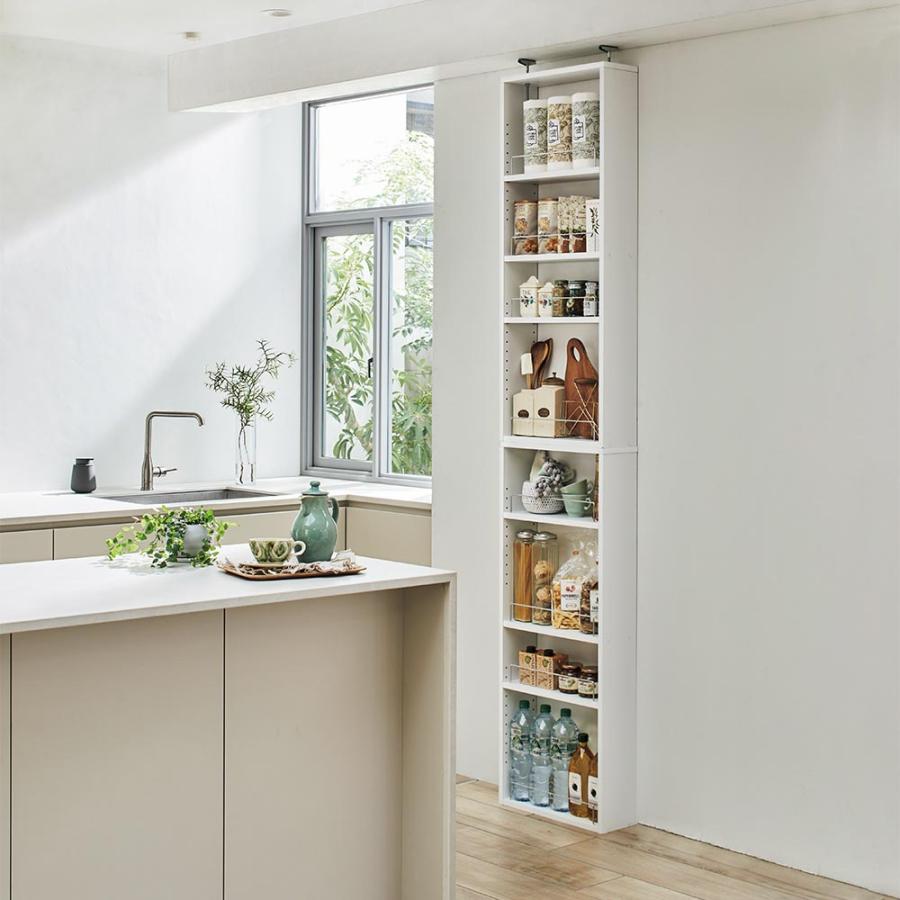 dinos（ディノス） 通路にも置きやすい薄型突っ張りラック 幅60cm奥行