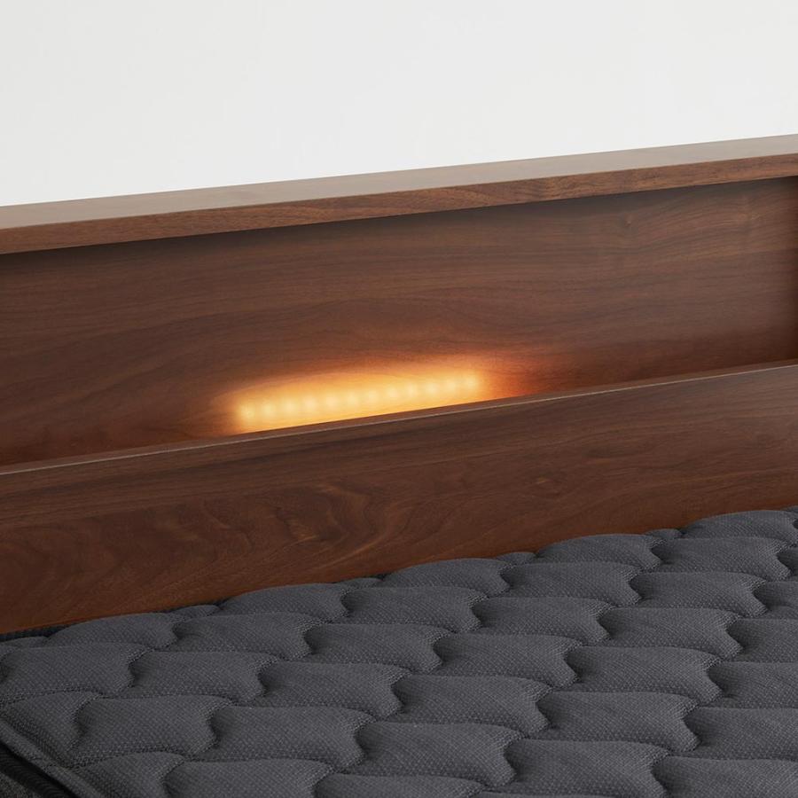 ≪セミダブル≫France Bed/フランス ベッド LED照明マットレス付ベッド ベッド 木製ベッド H95223_14
