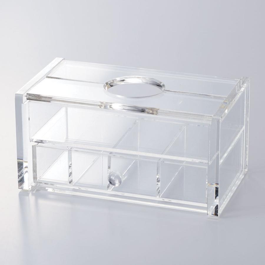 正規品 インテリア雑貨 日用品 ティッシュケース ティッシュカバー 引出し1段 アクリル製引出し付きティッシュボックス 注目の Kwsrbd Com