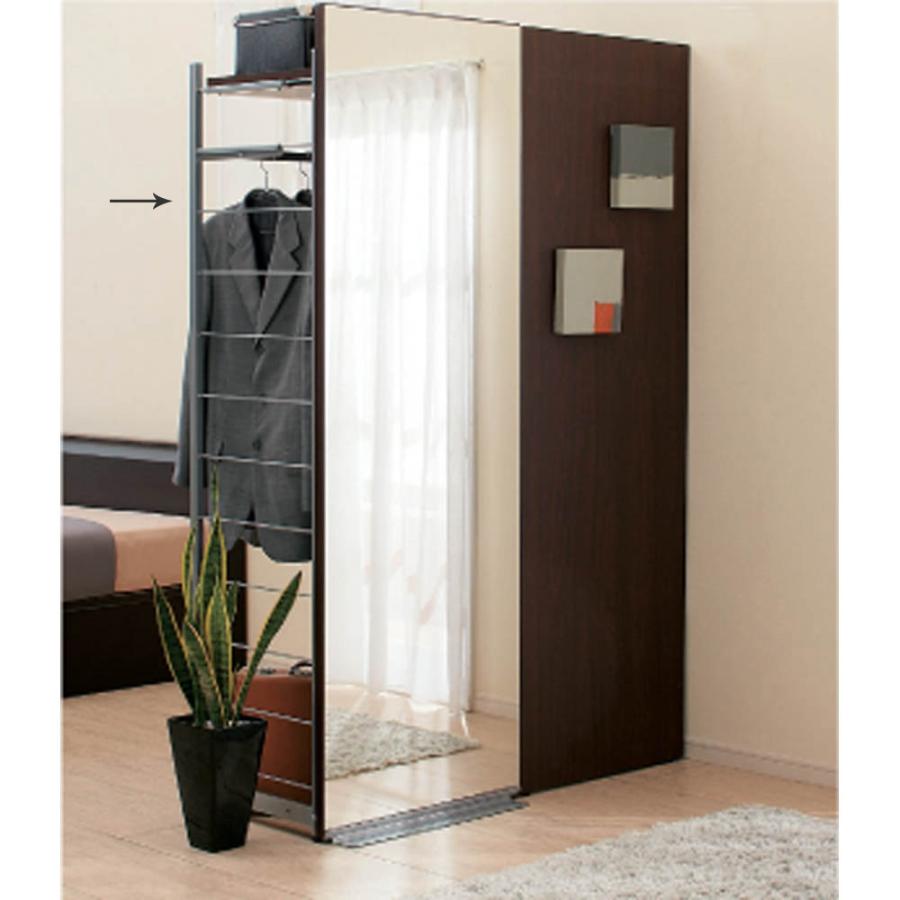 dinos（ディノス） 手軽に間仕切り パネル収納ハンガーラック 「ミラー