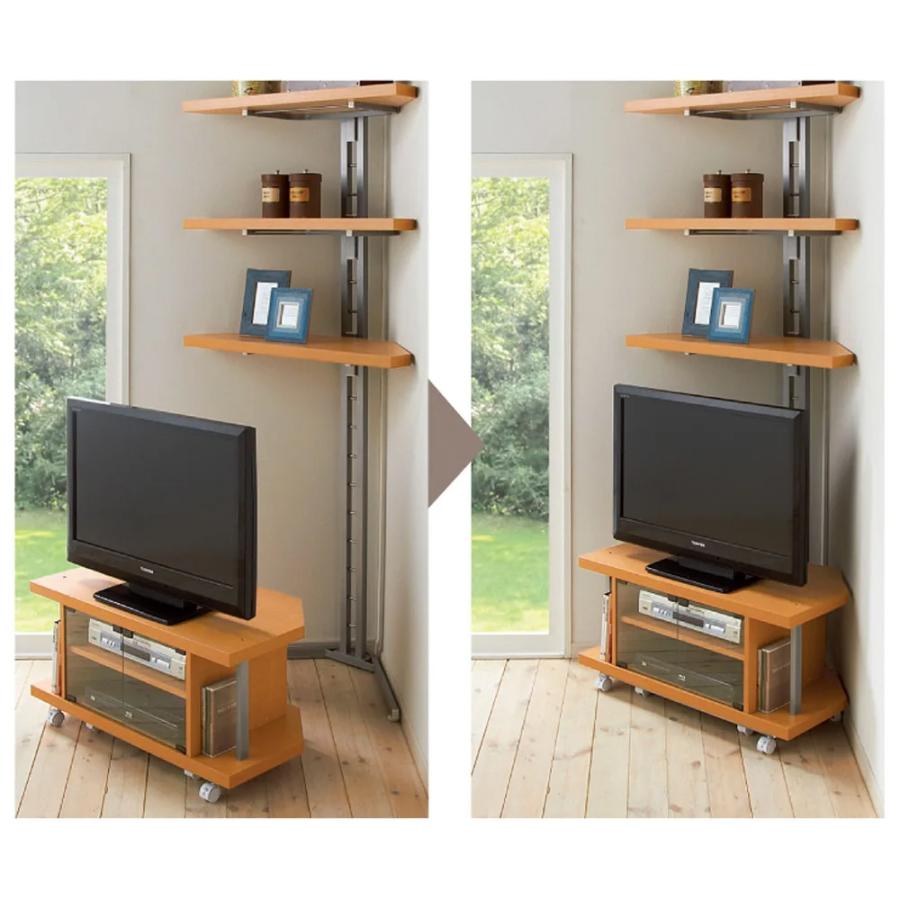 dinos（ディノス） 32インチ コーナーテレビ台（上棚なし） 幅90cm