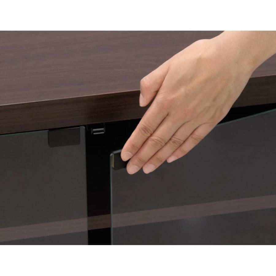 dinos 32 40インチ コーナーテレビ台（上棚なし） 幅120cm ガラス扉