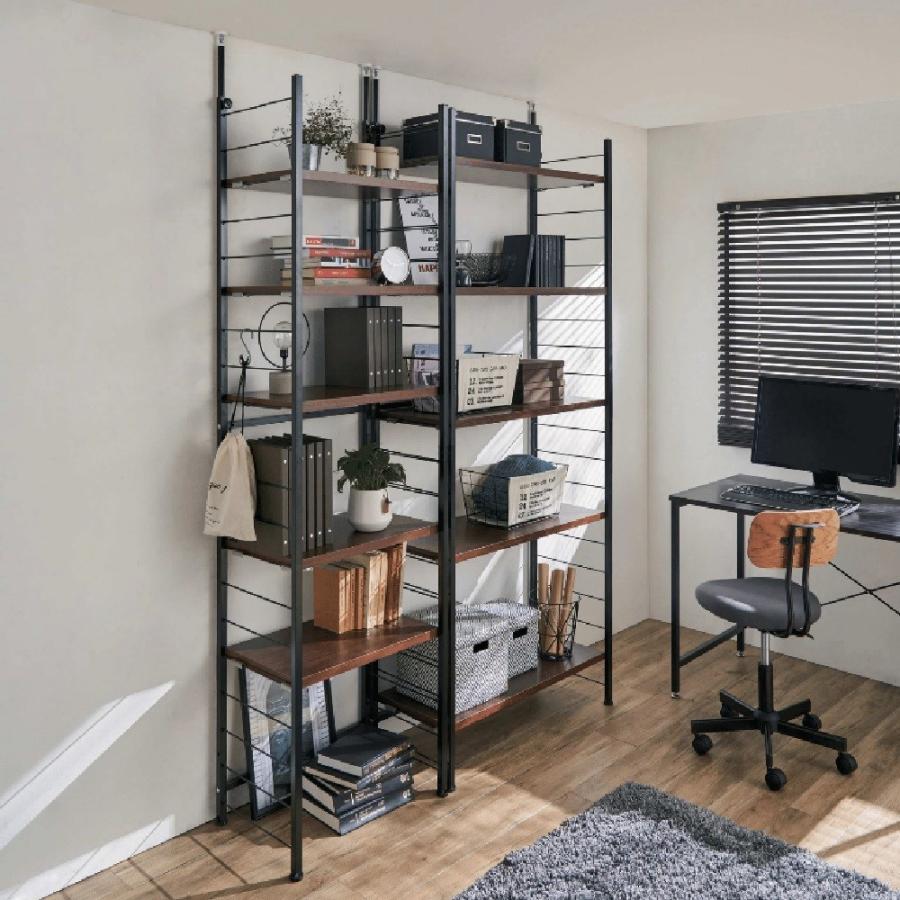 dinos 突っ張り式高さ調節シリーズ シェルフラック 幅60奥行30cm 本棚