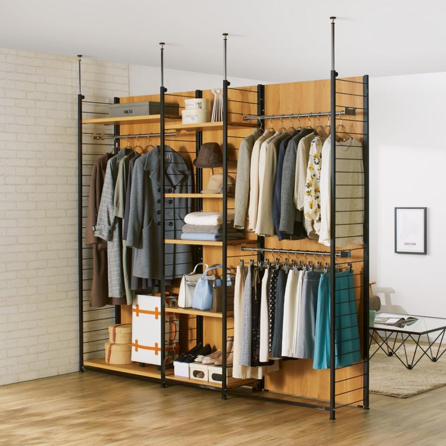 dinos（ディノス） ブルックリン風間仕切り収納 ハンガー2段 幅60cm