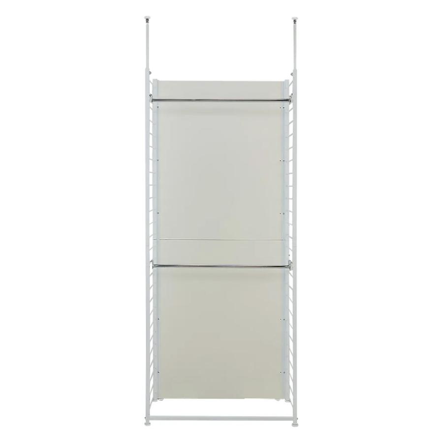 dinos（ディノス） ホワイト間仕切り収納 ハンガー2段タイプ 幅90cm