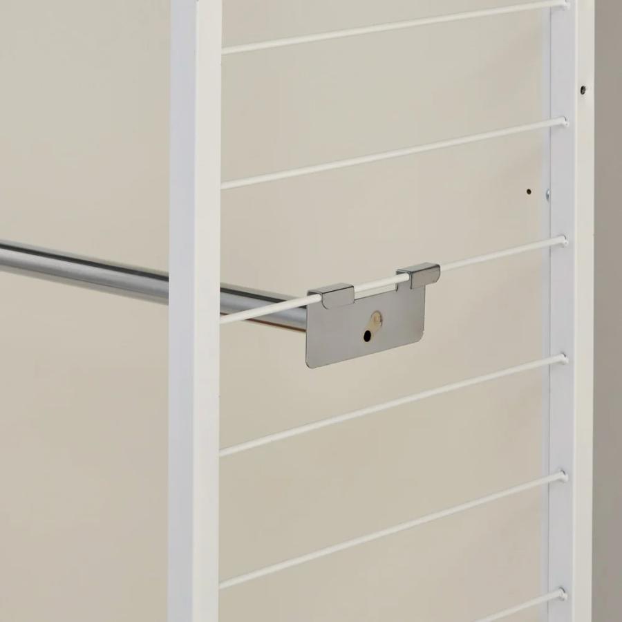 dinos ホワイト間仕切り収納 ハンガー2段タイプ・連結用 幅88cm