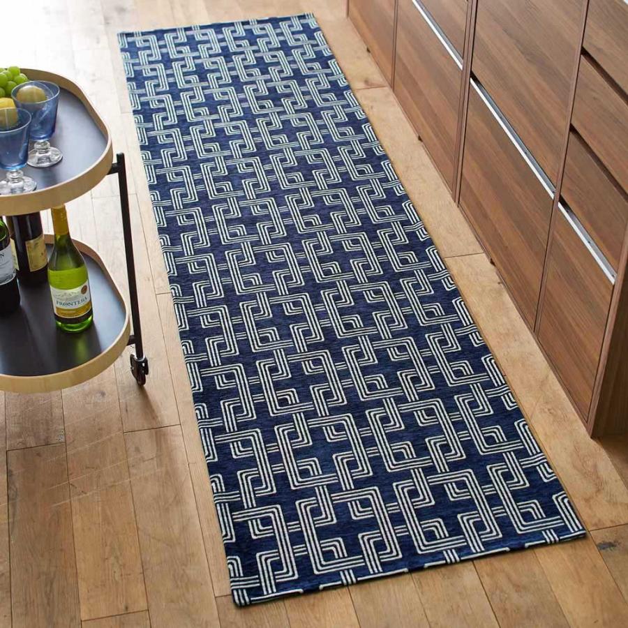 ≪約80×180cm≫ イタリア製マルチクロスRita キッチンマット カーペット ラグ マット キッチンマット H95069の画像
