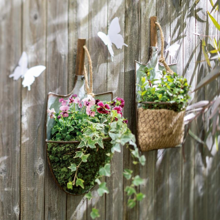 ガーデニング フラワー ガーデニング用品 エクステリア プランター 鉢 フラワースタンド スコップ型壁掛けプランター2個組 G 新作ウエア