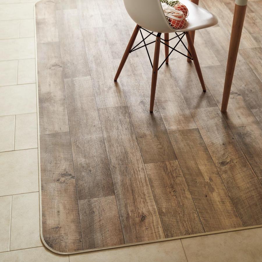 dinos（ディノス） ≪約200×300cm≫ 古材フローリング調ダイニングラグ