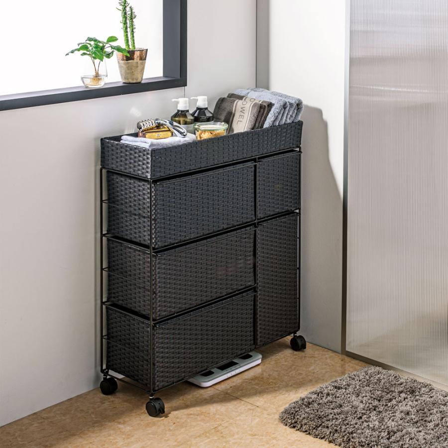 dinos（ディノス） 省スペースラタン調ランドリーチェスト 引き出し7杯