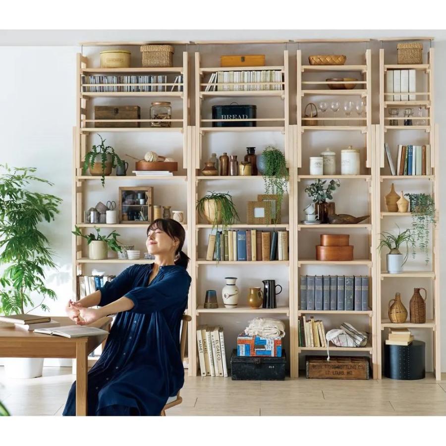 S☆822 国産檜　頑丈突っ張りシェルフ 未使用品 dinos（ディノス） 日本製東濃檜 国産頑丈突っ張りシェルフ 幅60cm奥行